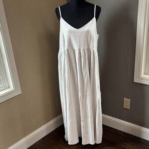 78&Sunny White Pinstripe Spaghetti Strap Maxi Dress